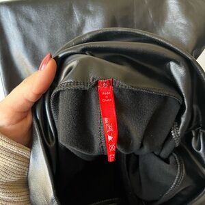 Black Faux Leather Pants